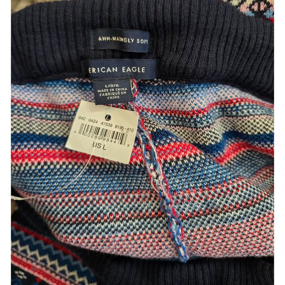 American Eagle Llama Print Knit Joggers Large Cozy Warm animal print warm soft - Picture 4 of 7